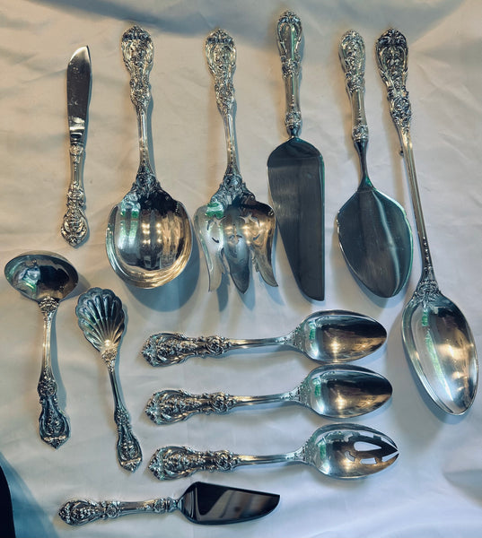 Francis I Sterling Silver Reed & Barton Service for 8 plus 12 Serving Pieces.