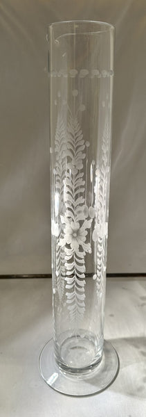 Martini Stirrer Cocktail Muddler. Hawkes Engraved Glass. 17" Height Early 20th C