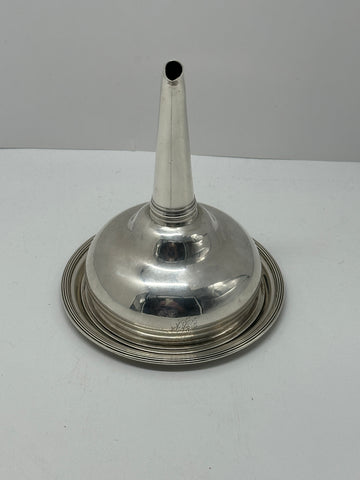 Wine Funnel with Tray. English Sterling Silver. Georgian Period. P and A Bateman