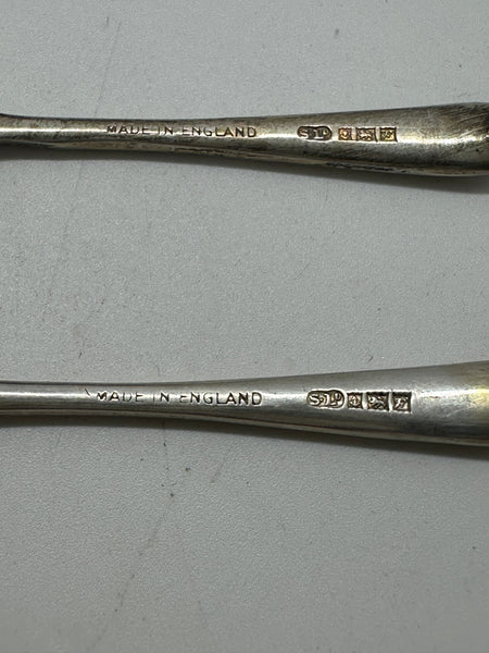 Pair Salt Cellars Georgian Period English Sterling Silver. London 1754.