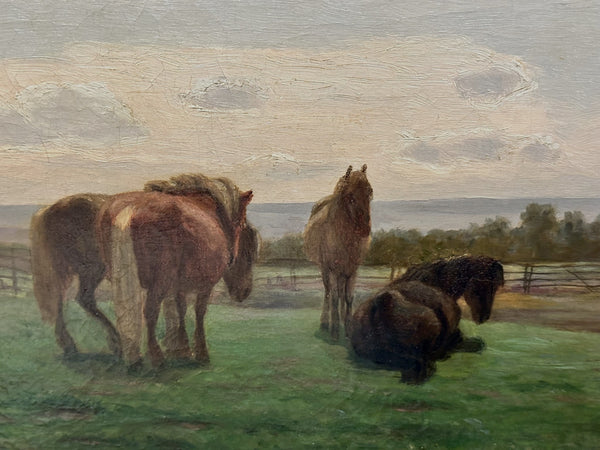 Oil Painting on Canvas. Horses. Reiner Dahlen, Germany