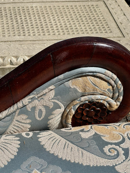 Chaise Lounge. American Empire. Mahogany Wood. First half 19th Century