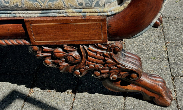 Chaise Lounge. American Empire. Mahogany Wood. First half 19th Century