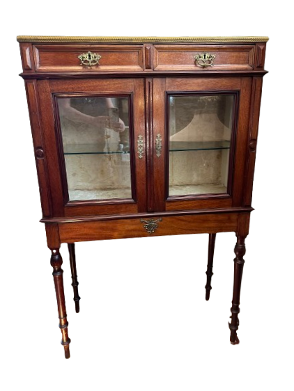 Fruitwood Vitrine Display Cabinet. Circa 1900