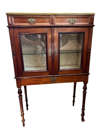 Fruitwood Vitrine Display Cabinet. Circa 1900