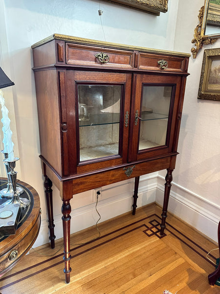 Fruitwood Vitrine Display Cabinet. Circa 1900