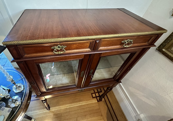 Fruitwood Vitrine Display Cabinet. Circa 1900