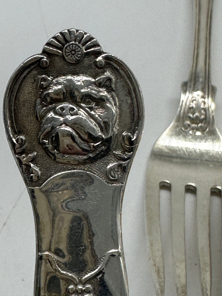 English Sterling Silver Flatware Bulldog Pattern. Birmingham 1915 Date Mark