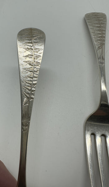 12 Dinner Forks. American Sterling Silver. W.M. Wilson & Son Philadelphia Fern