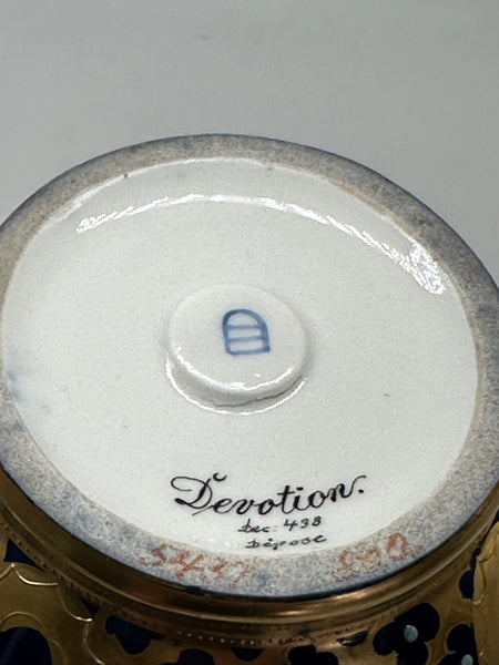 8 3/4" Vase. Late 19th or Early 20th Art Nouveau Porcelain Beehive Mark. Vienna