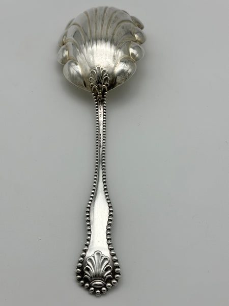 Serving Spoon. Dominick & Haff Sterling Silver Charles II Pattern. Mono. 8 7/8"