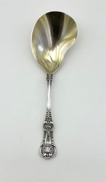 Berry Spoon. Tiffany & Co. Sterling Silver English King Pattern. Mono. 9 3/8"