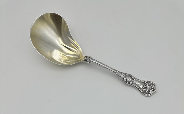 Berry Spoon. Tiffany & Co. Sterling Silver English King Pattern. Mono. 9 3/8"