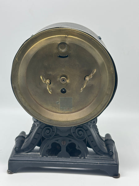 Seth Thomas Alarm Clock. Cast Metal Case. Eight Day. Circa 1905. 9" H