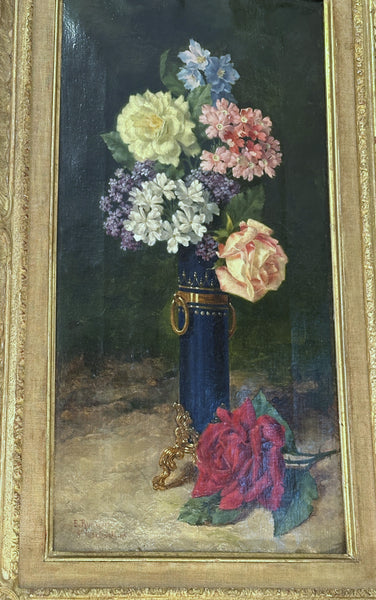 Enrique Rumoroso y Valdes (1843-1897) Spanish. Oil Painting on Canvas Still Life