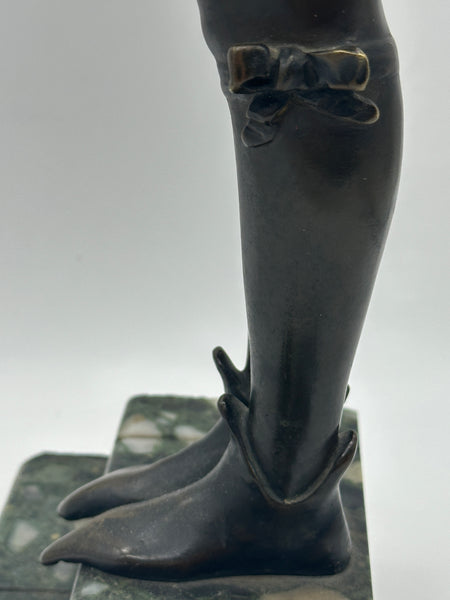 Leon Noel Delagrange (1872-1910) French Bronze Figure The Royal Page. 19"