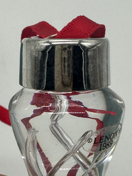 Lenox Crystal Icicle Christmas Ornament. 5 5/8" Length. Original Box. 1989