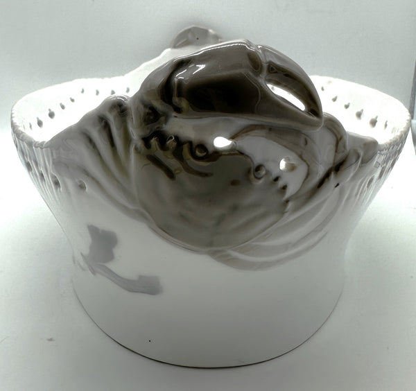 Large Oval Centerpiece Bowl. Royal Copenhagen Fish, Seaweed, Crab. 1889-1922