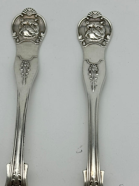 Fork and Spoon. English Sterling Silver. Birmingham 1904. JA Restall. Bulldog