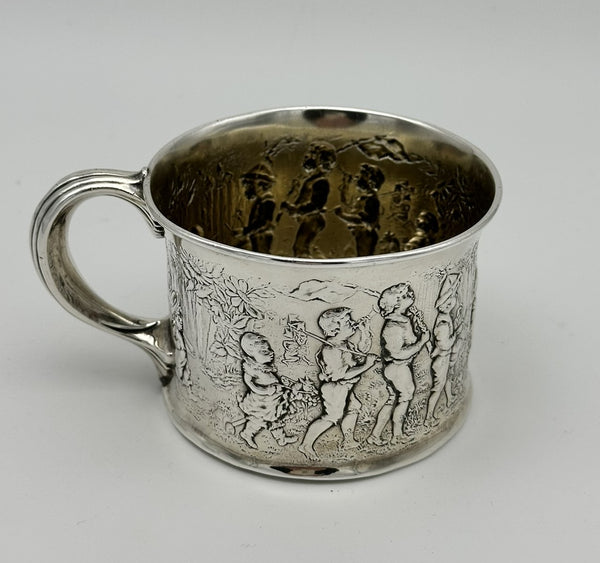 Child's Christening Mug. American Sterling Silver Gorham Co. Children's Parade