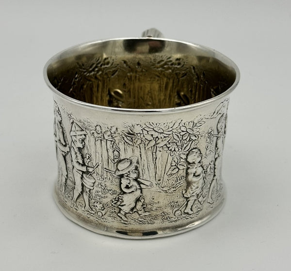 Child's Christening Mug. American Sterling Silver Gorham Co. Children's Parade