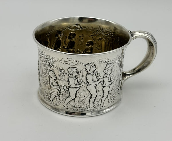 Child's Christening Mug. American Sterling Silver Gorham Co. Children's Parade