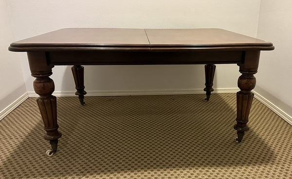 English Dining Room Set. Walnut Wood. Mid 19th Century.