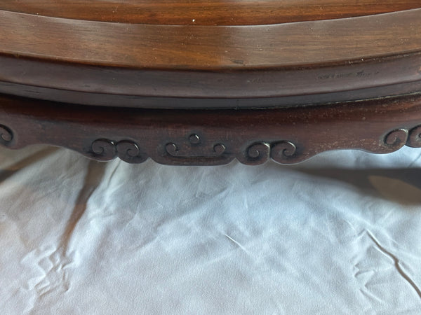 Large Stand. Chinese Rosewood. Pierced Top. Qing 19th Century. 38 1/2" x 19" x7"