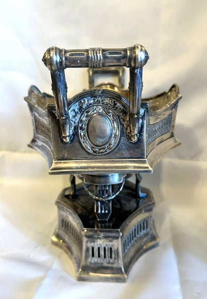 3 pc Table Centerpiece. German 800 Silver and Cut Glass. Early 20th Century