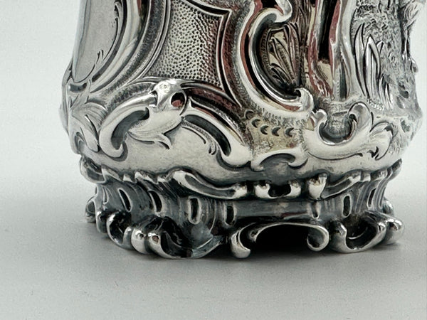 Baby Cup Christening Mug. English Sterling Silver London 1844. Victorian.