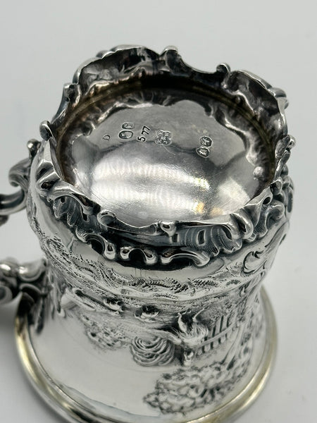 Baby Cup Christening Mug. English Sterling Silver London 1844. Victorian.