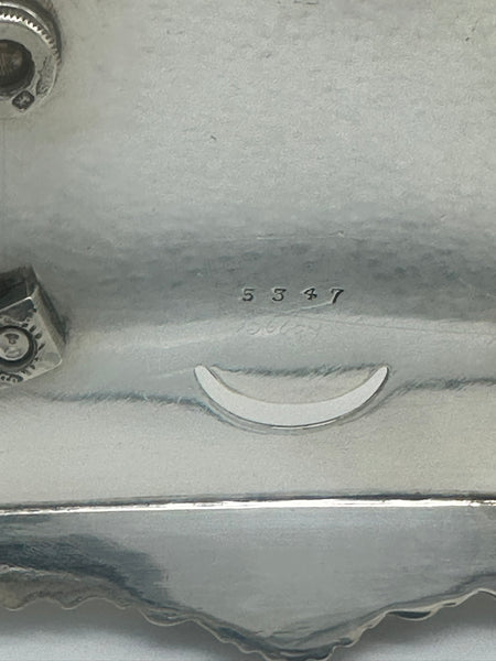 Egg Holder. English Sterling Silver. Sheffield 1905. Gadrooned and Shell Border.