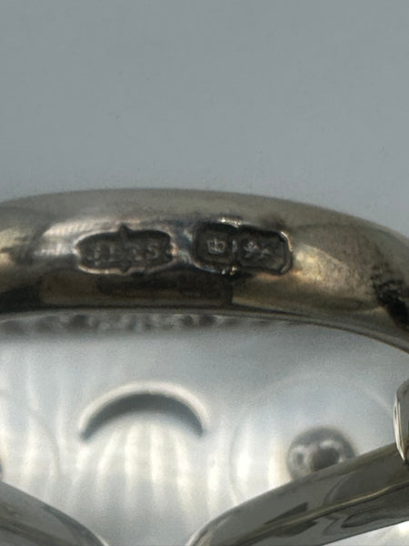 Egg Holder. English Sterling Silver. Sheffield 1905. Gadrooned and Shell Border.