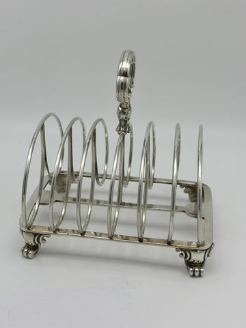 Toast Rack. English Sterling Silver. London 1863. R & S Garrard & Co