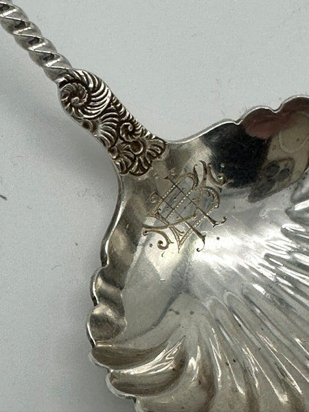 Ladle. J. E. Caldwell Sterling Silver. Scrolling Wave or Fern Leaf Pattern. 8"