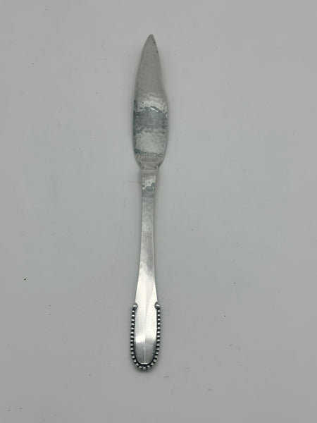 Fish Knife. Georg Jensen Denmark. Beaded Pattern. 1915-1927. 8"