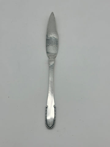 Fish Knife. Georg Jensen Denmark. Beaded Pattern. 1915-1927. 8"
