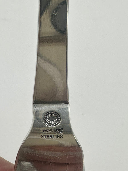Fish Knife. Georg Jensen Denmark. Beaded Pattern. 1915-1927. 8"