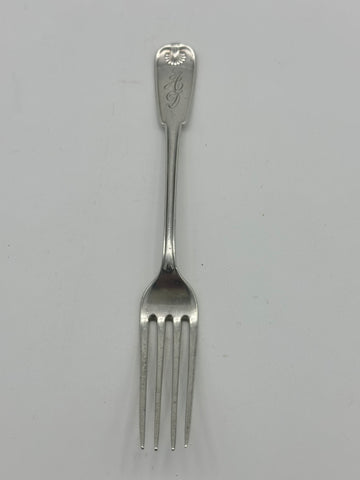 Junior Fork. Tiffany & Co. Sterling Silver Palm Pattern (1871) 6 1/2" Mono
