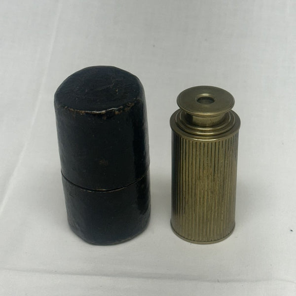Antique Telescoping Brass Monocular Spy Glass.. Original Case.