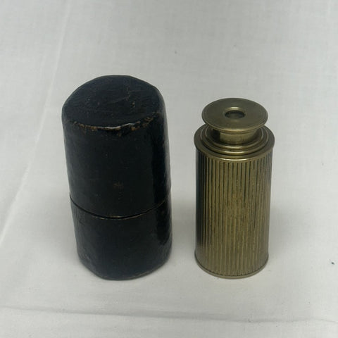 Antique Telescoping Brass Monocular Spy Glass.. Original Case.