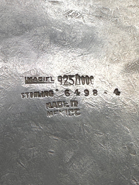 Set of 8 Mexican Sterling Silver Plates. Maciel. 7 1/2" Diameter. 1550 Grams