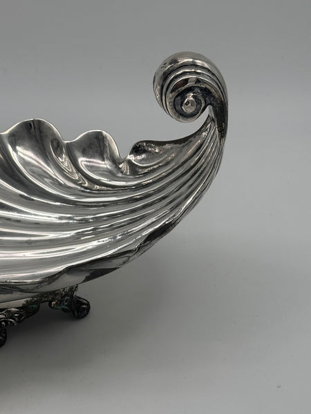 Boat Shaped Footed Serving Bowl. Mexican Sterling Silver Sanborns. 8 1/4" 532g