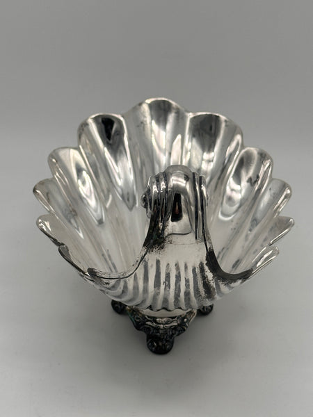 Boat Shaped Footed Serving Bowl. Mexican Sterling Silver Sanborns. 8 1/4" 532g