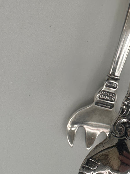 Sugar Tongs. International Sterling Silver Royal Danish. 4". 24 grams