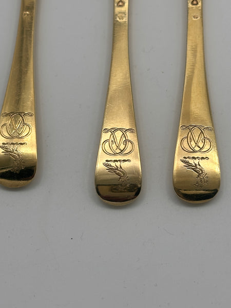 Fruit Dessert Set Service for 8. Victorian English Sterling Silver. London 1833.