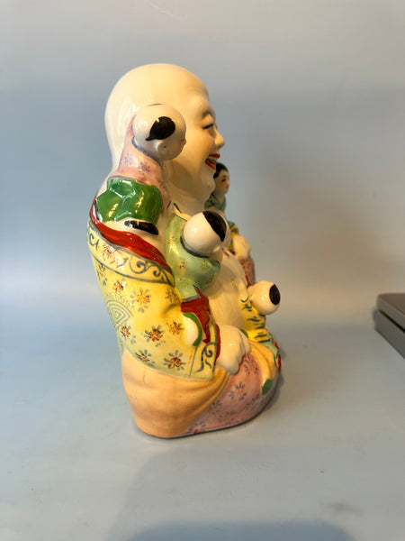 Happy Buddha. Chinese Porcelain. 20th Century. 9" Height