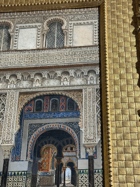 Manuel Lopez Cantero. Oil Painting on Panel. Alcazar de Seville. Spain.
