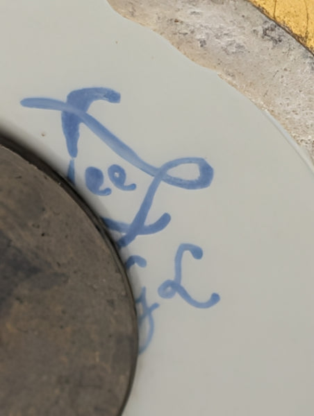 Pair of French Sevres Porcelain Vases. Cobalt Blue and Gold Raised Enamel 19th C