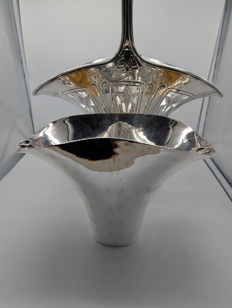 Large Tiffany & Co. Sterling Silver Flower Basket with Liner. 17 1/2" H